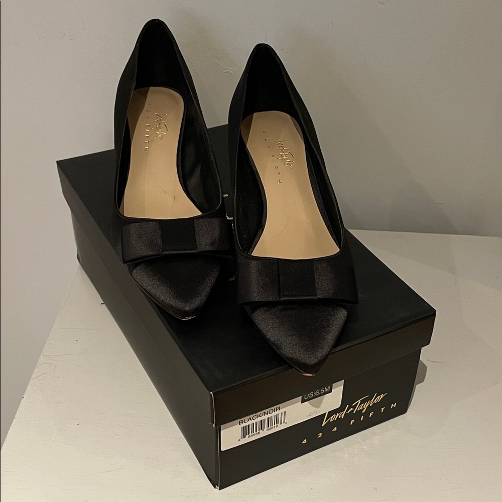 Lord and Taylor Chunky Heels - Size 6.5 - Black